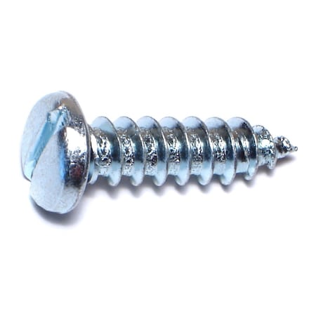 Midwest Fastener Sheet Metal Screw, #16 x 1 in, Zinc Plated Steel Pan Head Slotted Drive, 12 PK 62352